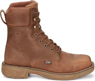 Justin Boots Men's 8 in Stampede Nano Composite Toe Boots