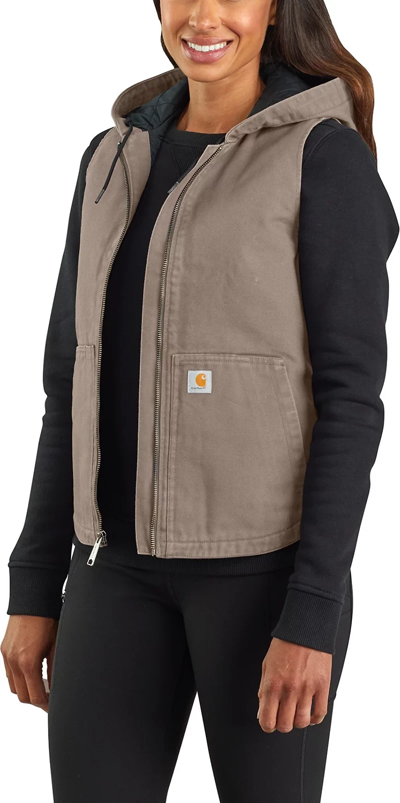 Carhartt Women's Washed Duck Insulated Hooded Vest