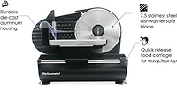 Elite Gourmet 7.5 in Ultimate Precision Electric Deli Food Meat Slicer