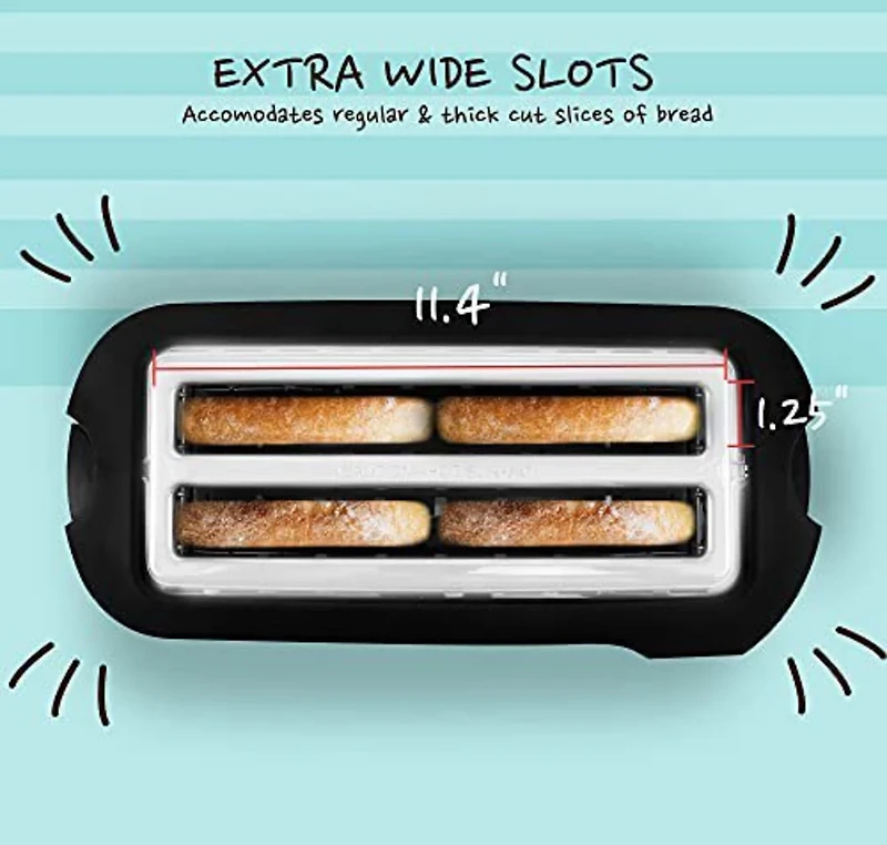 Elite Gourmet 4-Slice Long Slot Toaster