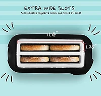 Elite Gourmet 4-Slice Long Slot Toaster