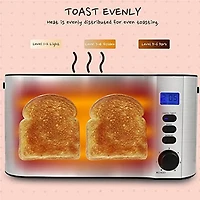 Elite Gourmet 4-Slice Long Slot Toaster