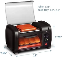 Elite Gourmet Hot Dog Roller Toaster Oven and Bun Warmer