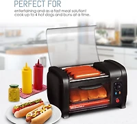 Elite Gourmet Hot Dog Roller Toaster Oven and Bun Warmer