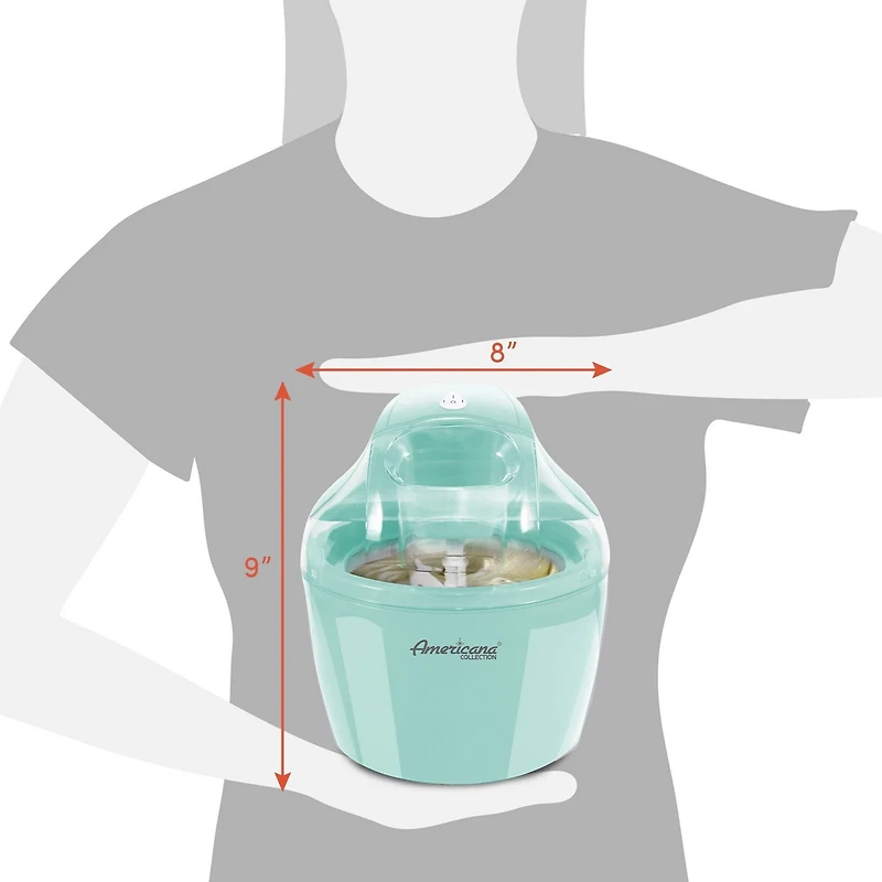 Elite Gourmet Americana 1.5 qt Electric Ice Cream Maker with Quick Freeze Bowl
