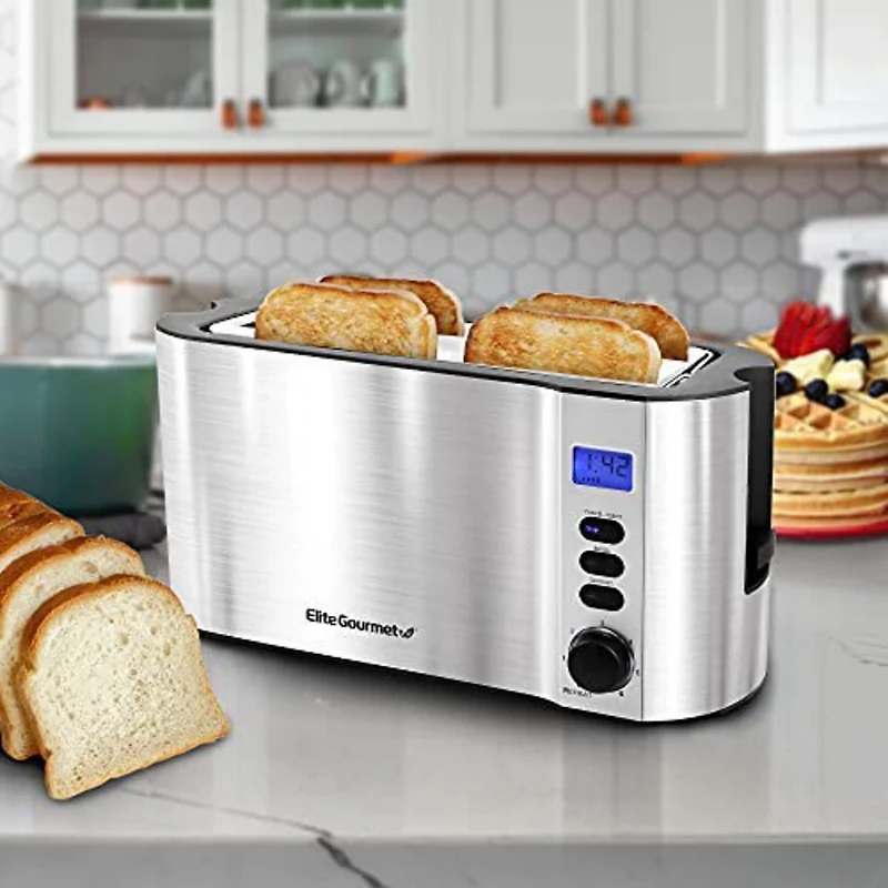 Elite Gourmet 4-Slice Long Slot Toaster