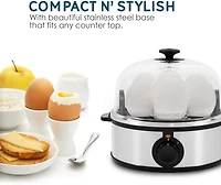 Elite Gourmet 7-Egg Stainless Steel Easy Egg Cooker