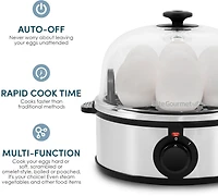 Elite Gourmet 7-Egg Stainless Steel Easy Egg Cooker