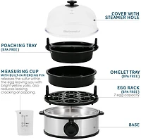 Elite Gourmet 7-Egg Stainless Steel Easy Egg Cooker