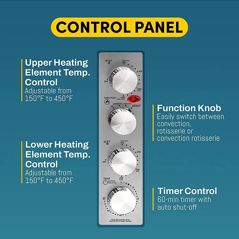 Elite Gourmet Platinum 45L French Door Rotisserie and Convection Oven