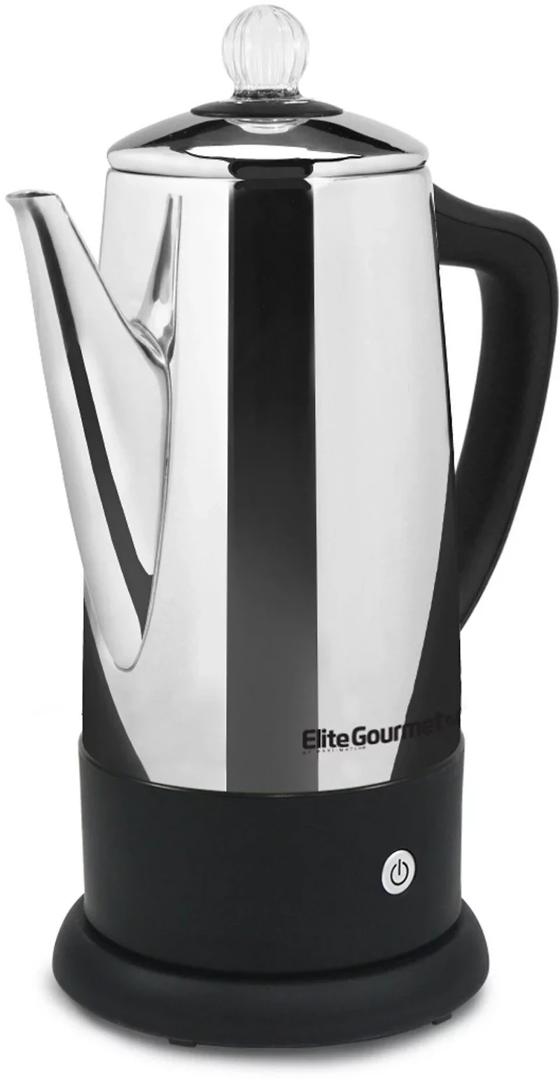 Elite Gourmet 12 Cup Stainless Steel Electric Coffee Percolator