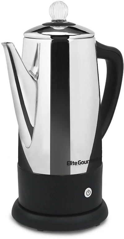 Elite Gourmet 12 Cup Stainless Steel Electric Coffee Percolator