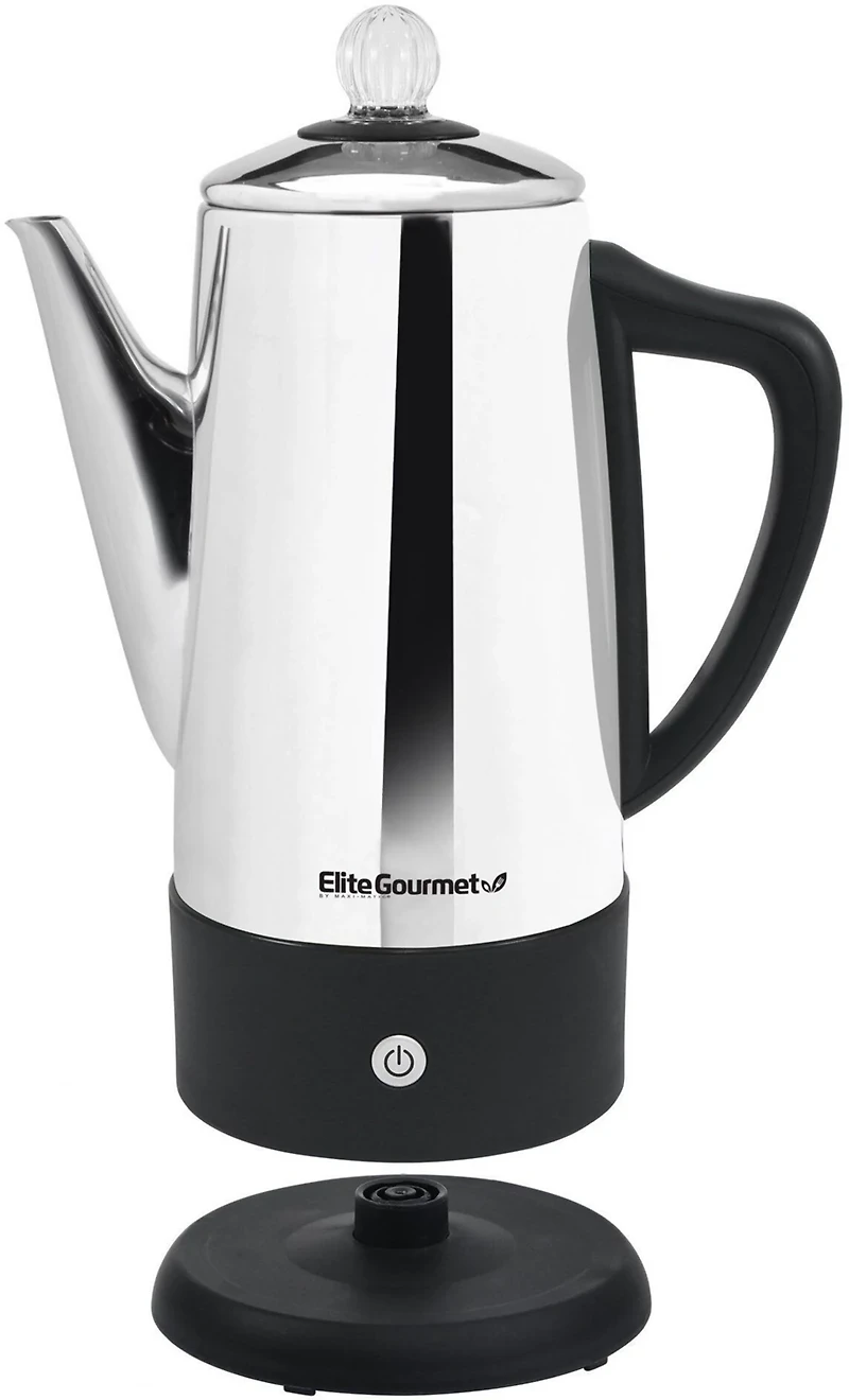 Elite Gourmet 12 Cup Stainless Steel Electric Coffee Percolator
