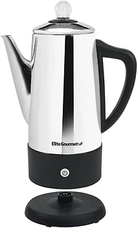 Elite Gourmet 12 Cup Stainless Steel Electric Coffee Percolator