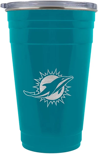 Great American Products Miami Dolphins 22 oz Tailgater Travel Tumbler