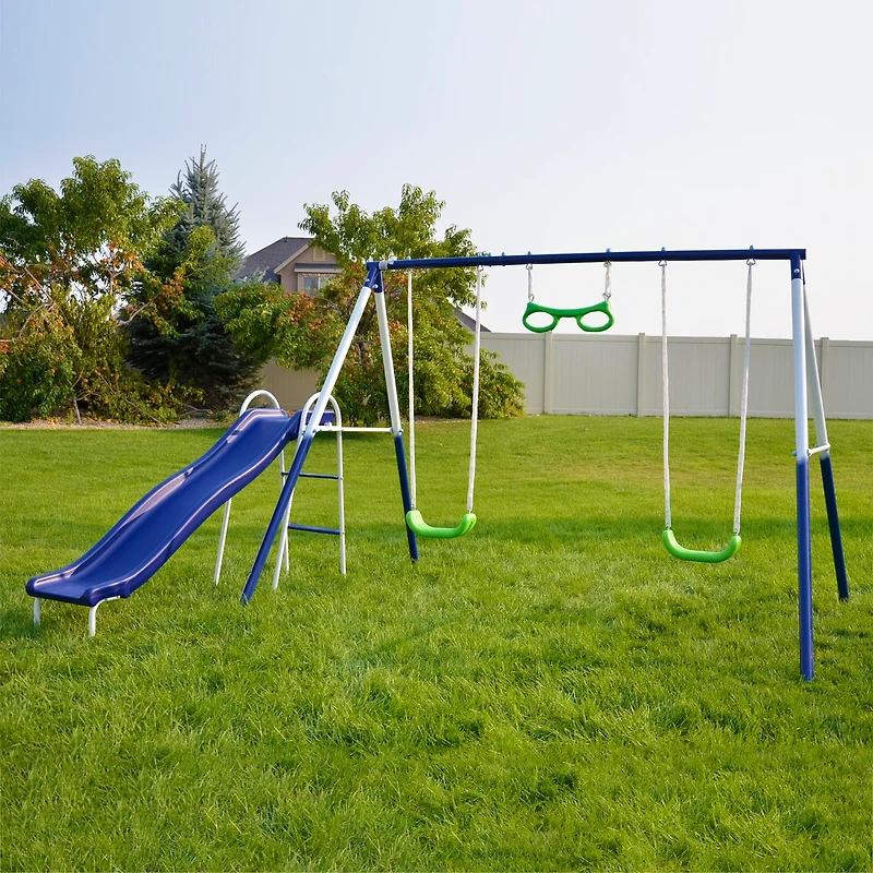 Sportspower Sierra Vista Metal Swing and Slide Set