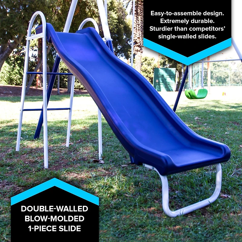 Sportspower Sierra Vista Metal Swing and Slide Set