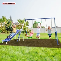 Sportspower Sierra Vista Metal Swing and Slide Set