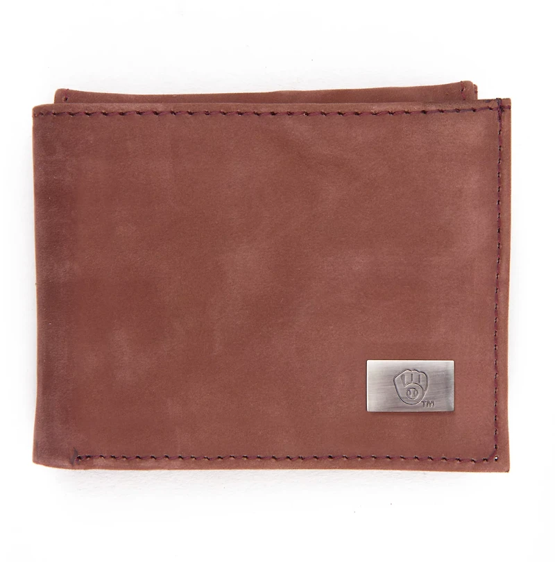 Eagles Wings Men's Milwaukee Brewers Bi-Fold Wallet