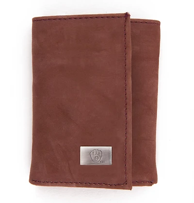 Eagles Wings Milwaukee Brewers Leather Tri-Fold Wallet