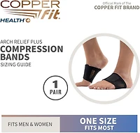 Copper Fit Health+ Arch Relief Plus Foot Wraps 2-Pack
