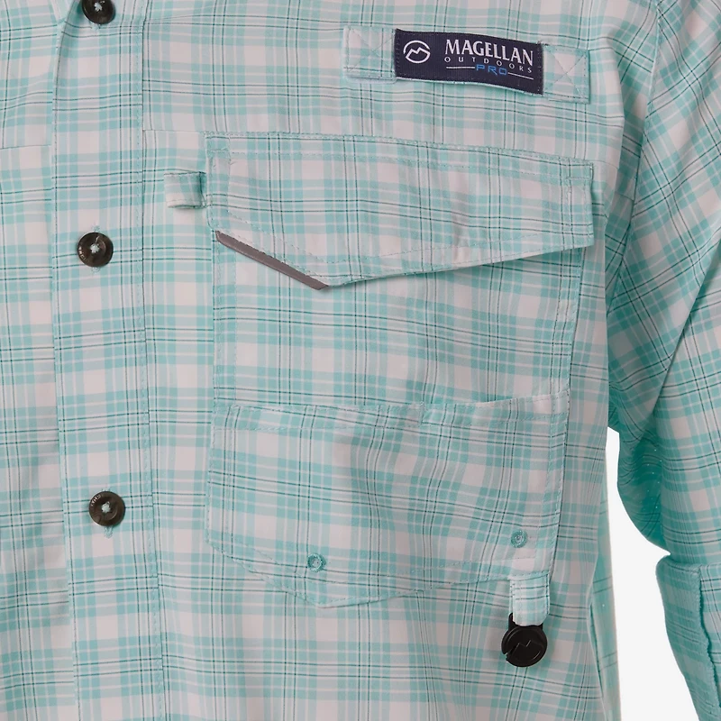 Magellan Outdoors Men's Pro Fish Plaid Long Sleeve Shirt
