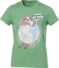 BCG Girls' Cotton Sloth Graphic T-shirt