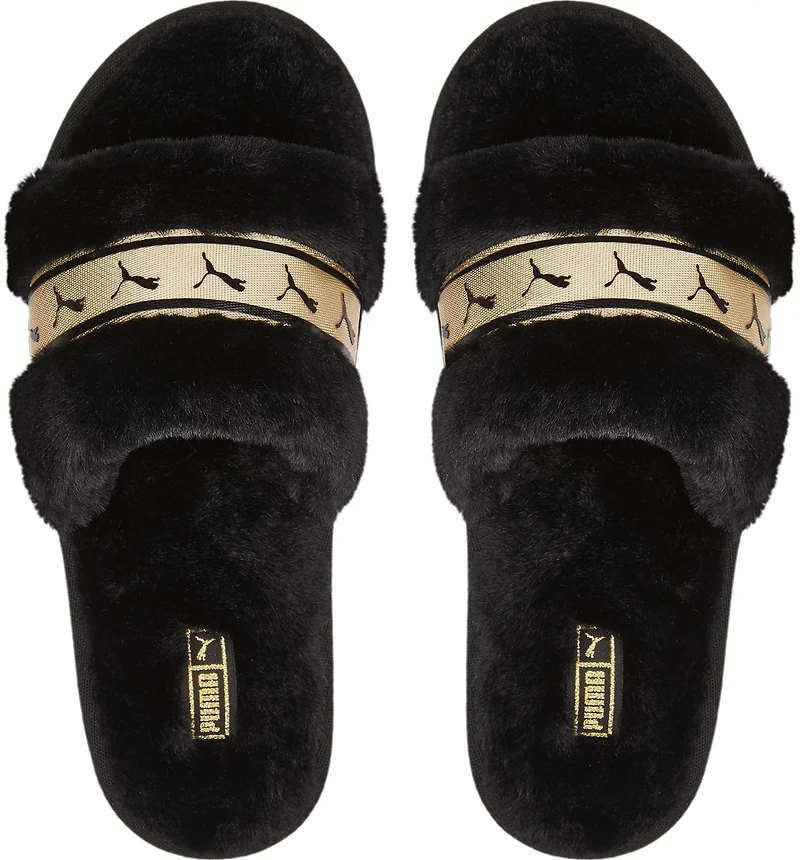 PUMA Women's Metallic Fluff REMIX Slides