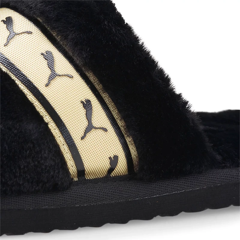 PUMA Women's Metallic Fluff REMIX Slides