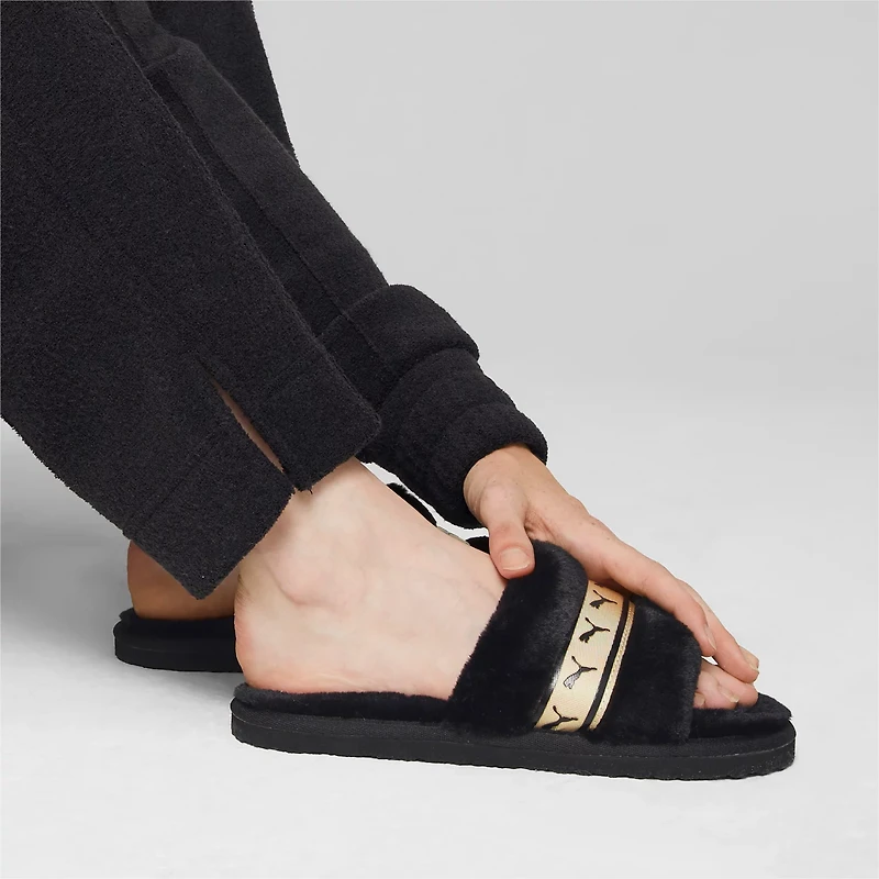 PUMA Women's Metallic Fluff REMIX Slides