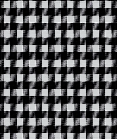 Snowcap 50 in x 60 in Black/White Fleece Buffalo Check Throw Blanket