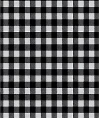 Snowcap 50 in x 60 in Black/White Fleece Buffalo Check Throw Blanket