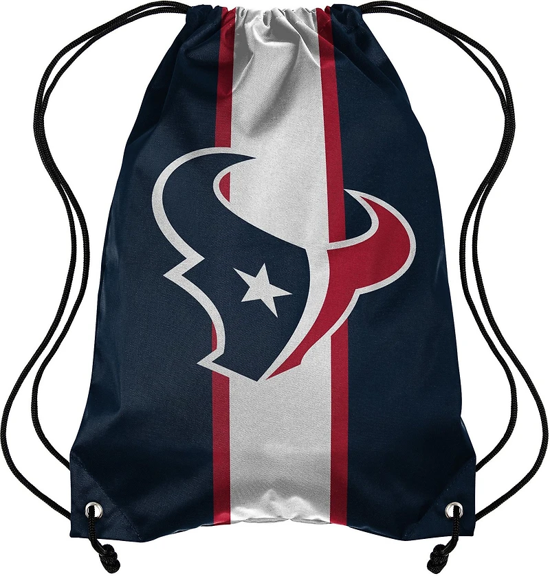 Forever Collectibles Houston Texans Team Stripe Drawstring Backpack