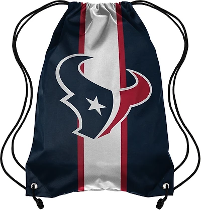 Forever Collectibles Houston Texans Team Stripe Drawstring Backpack