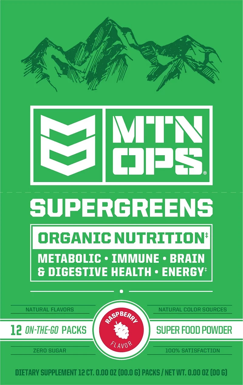 MTN OPS SUPER GREENS Raspberry Sticks 12-Pack