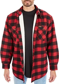 Smith's Workwear Men's Sherpa Lined Flannel Shirt Jacket
