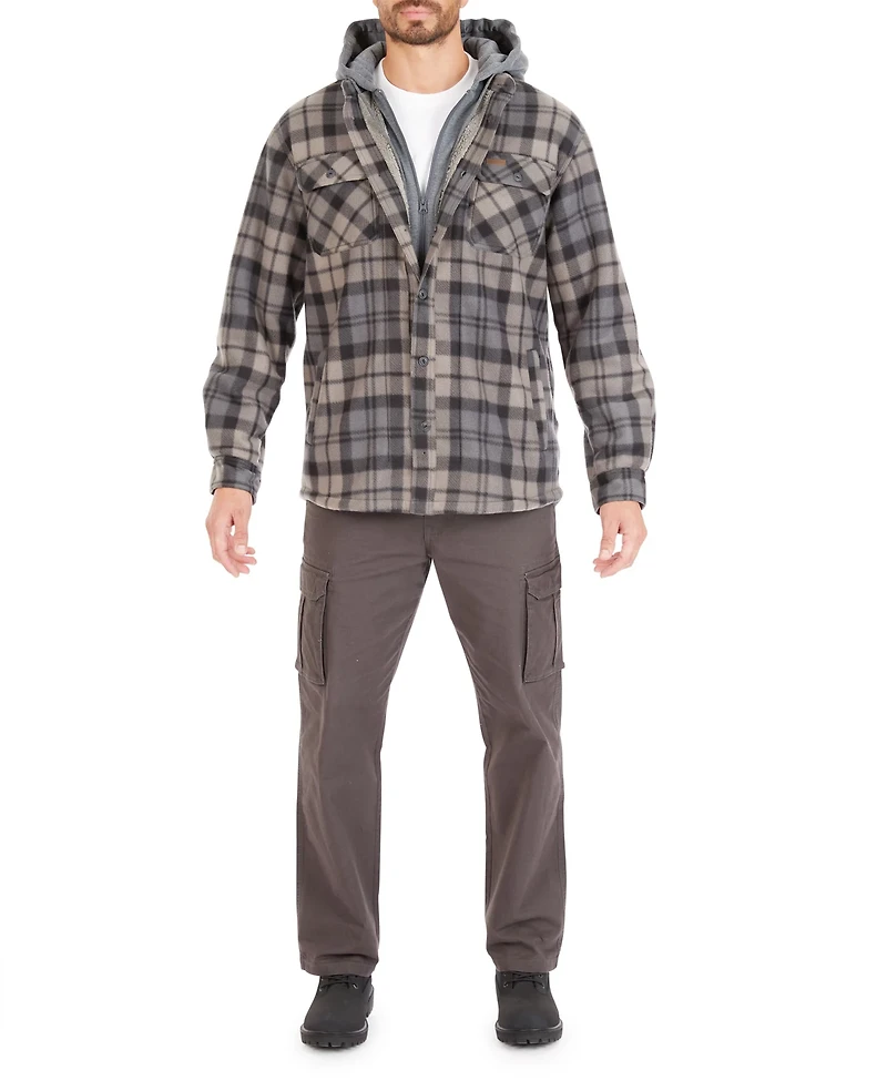 Smith's Workwear Men's Sherpa Lined Microfleece Shirt Jacket
