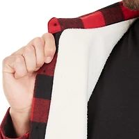 Smith's Workwear Men's Sherpa Lined Flannel Shirt Jacket
