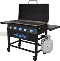 Even Embers 5-Burner Gas Griddle with Lid