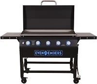 Even Embers 5-Burner Gas Griddle with Lid