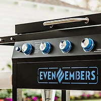 Even Embers 5-Burner Gas Griddle with Lid