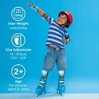 Yvolution Kids' Twista Adjustable 2-in-1 Roller Skates