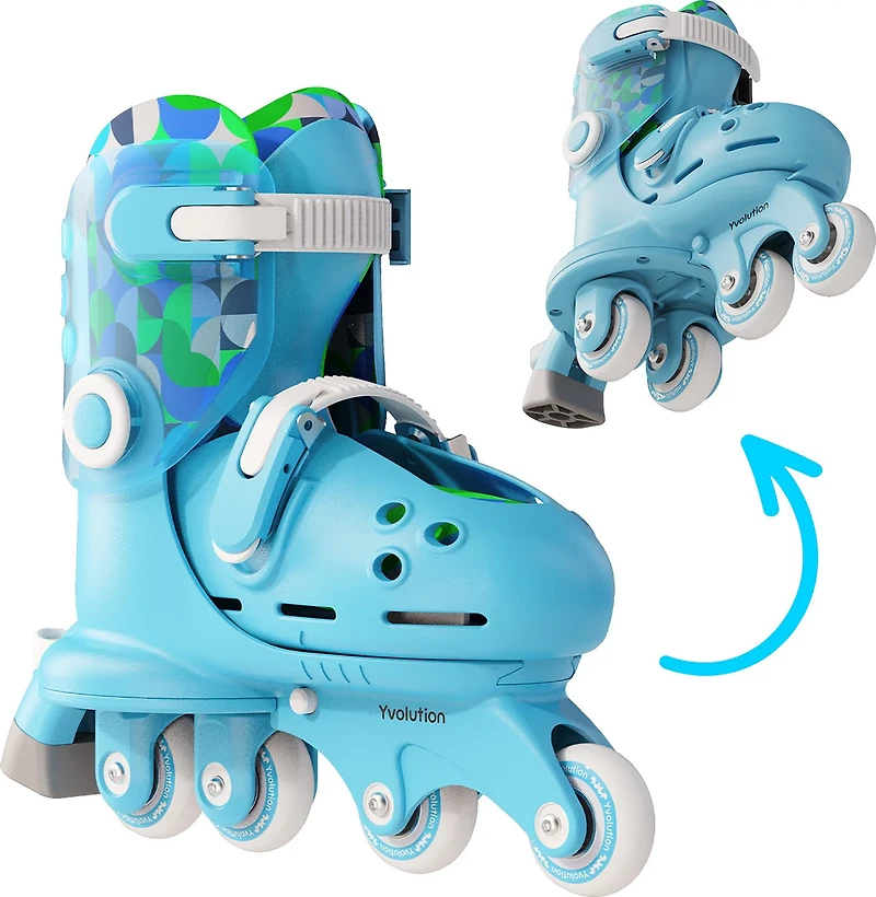 Yvolution Kids' Twista Adjustable 2-in-1 Roller Skates