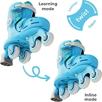 Yvolution Kids' Twista Adjustable 2-in-1 Roller Skates