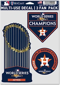 WinCraft Houston Astros 2022 World Series Champs 3pk 5.5"x7.75" Fan Decal