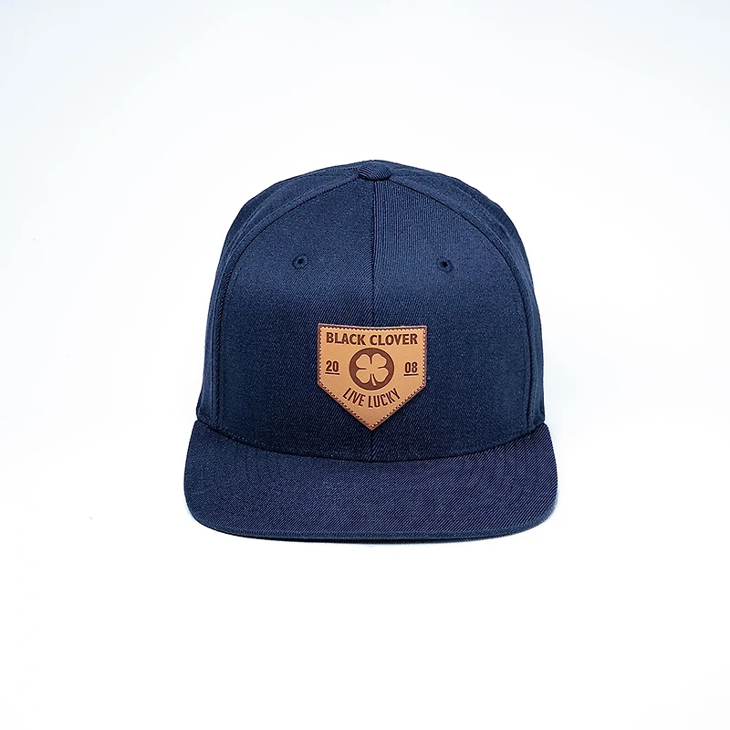 Rawlings Black Clover Leather Patch Baseball Hat