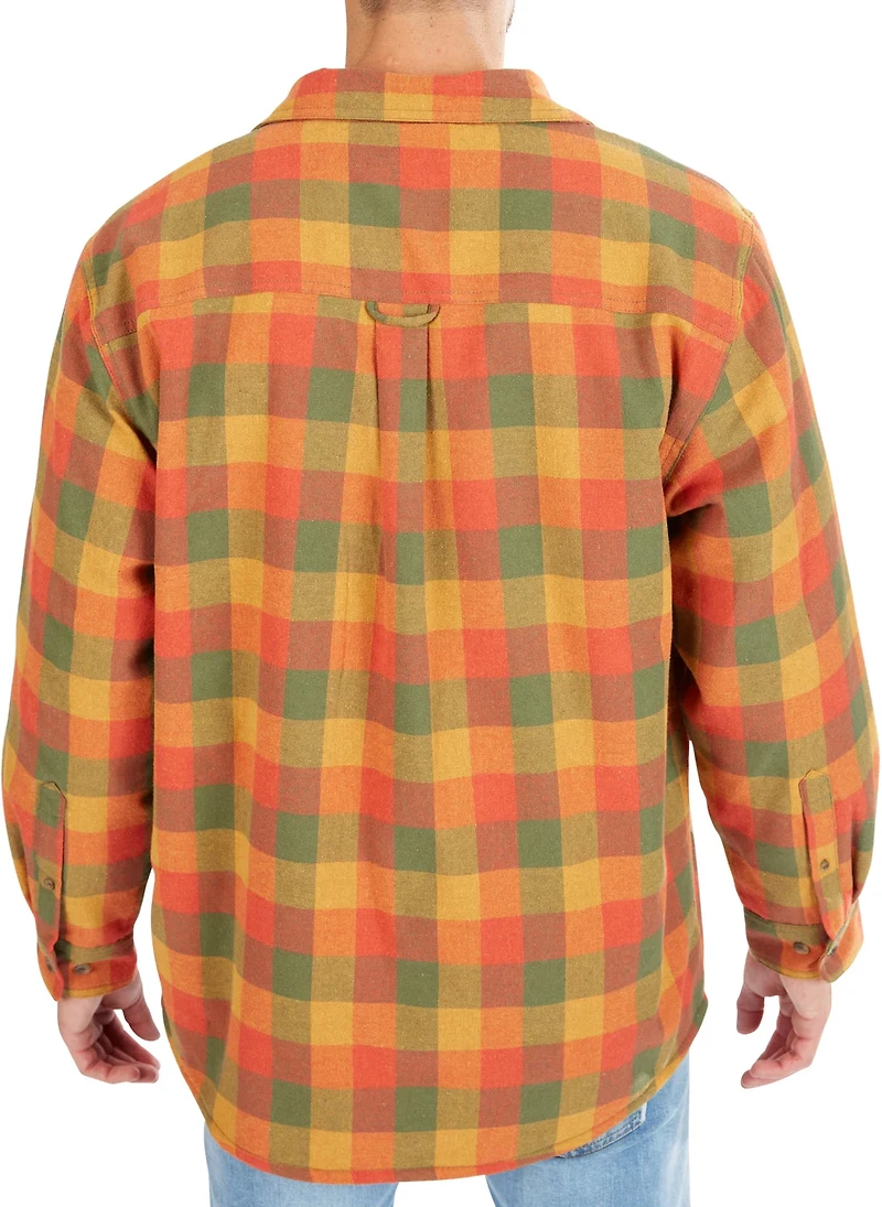 Smith's Workwear Men's Sherpa Lined Flannel Shirt Jacket