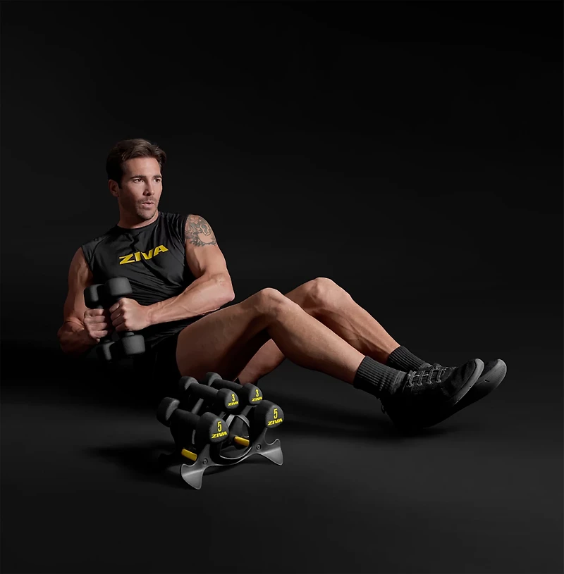 ZIVA Vinyl Tribell 32 lb Set With Stand