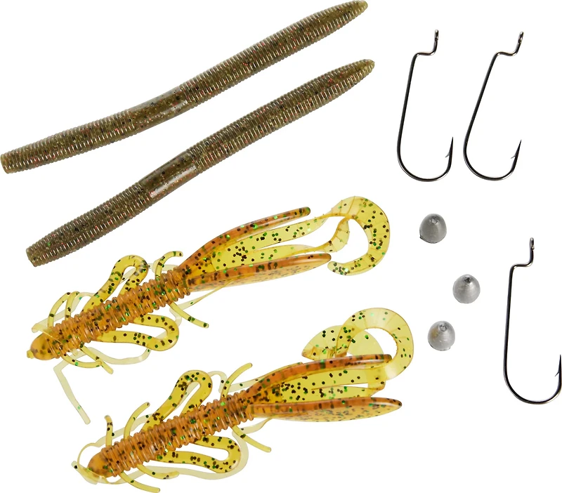 H2OX Premier Baitcast Combo with Soft Plastic Bait Kit