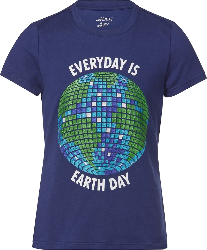 BCG Girls' Cotton Earth Day Graphic T-shirt